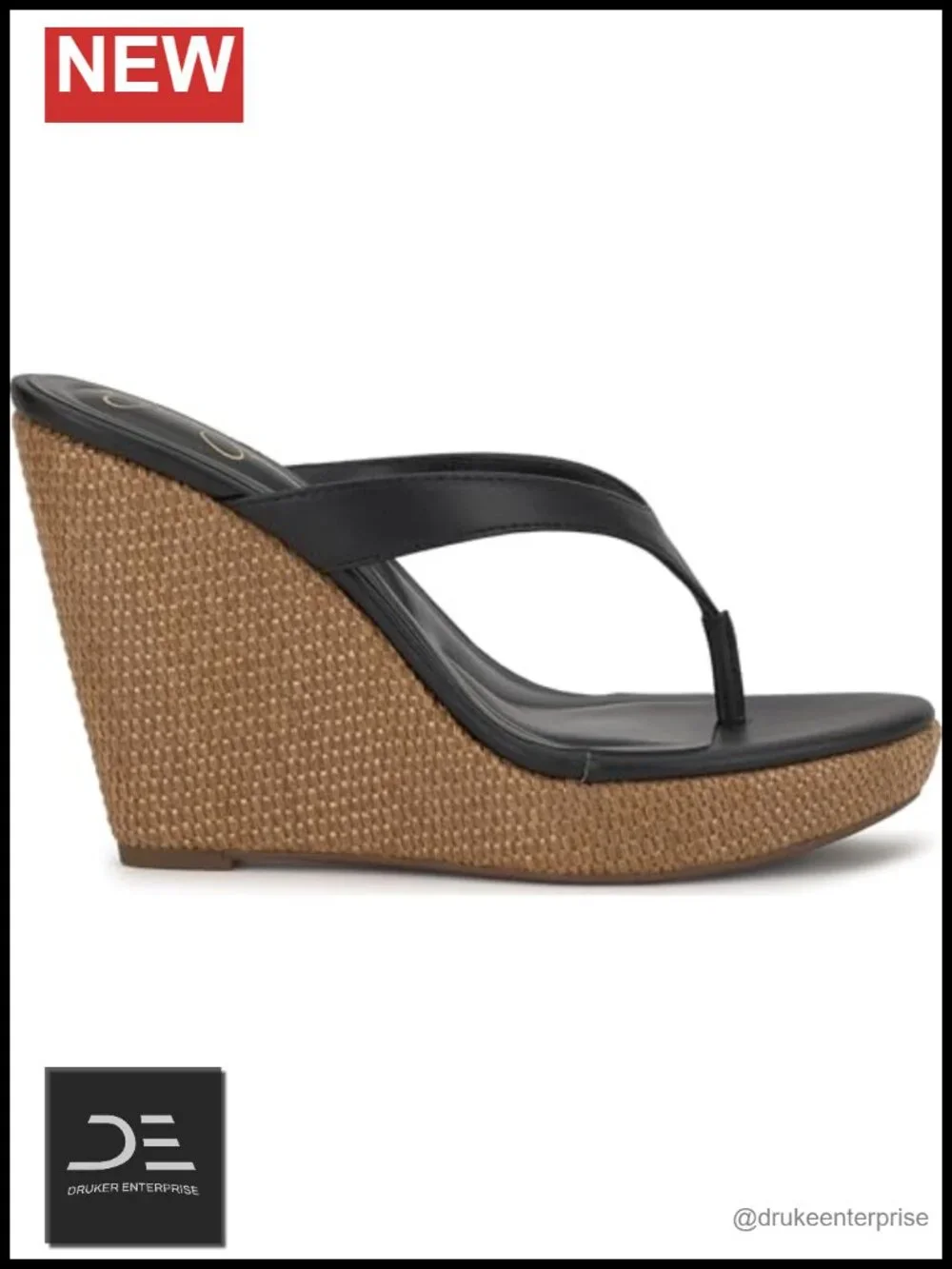Jessica Simpson Womens Jyseta Faux Leather Platform Wedge Sandal